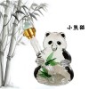 熊貓造型玻璃吹制工藝酒瓶創意大熊貓吹制工藝酒瓶伏特加酒瓶